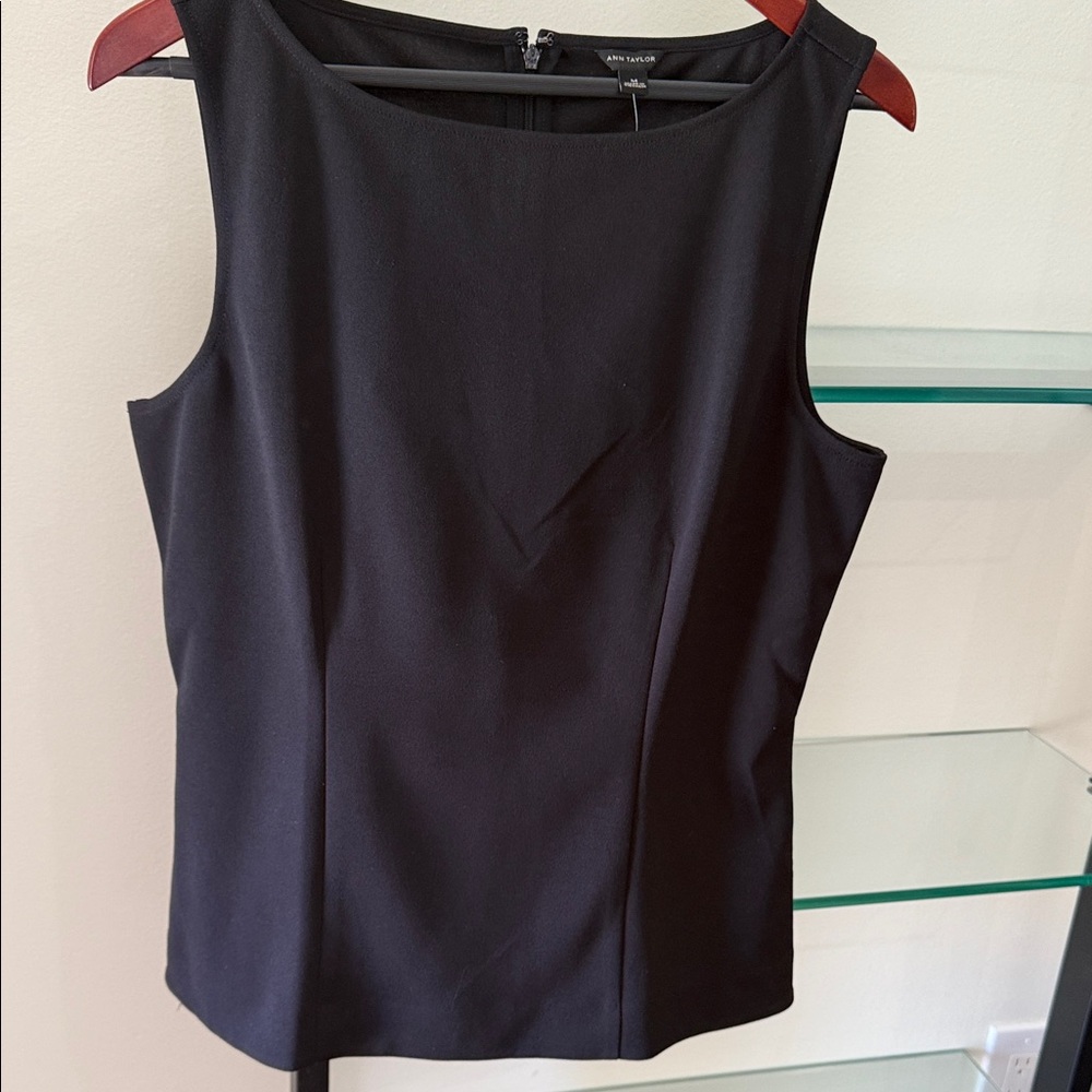 Ann Taylor Classic Black Tank Top New with Tags